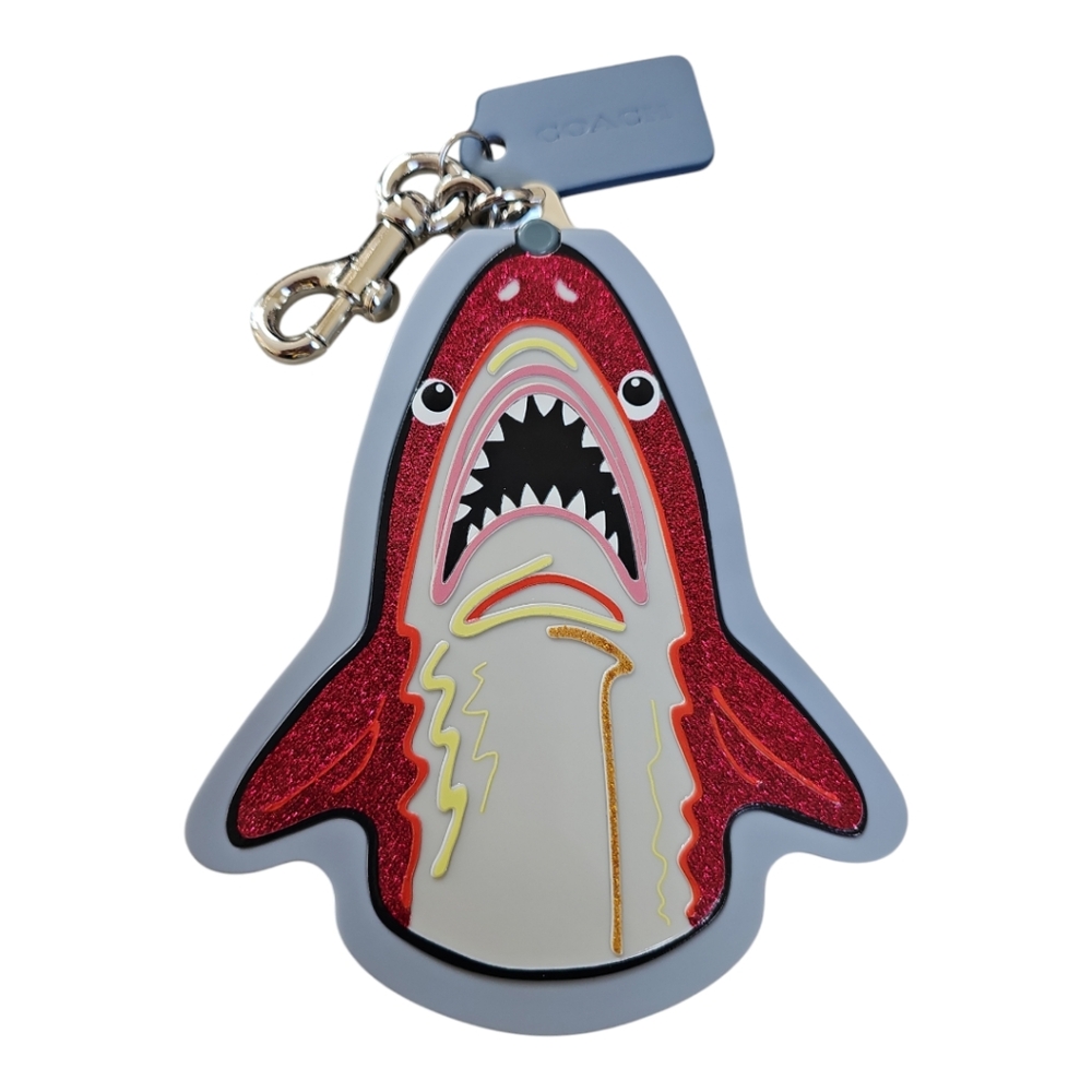 Coach Red Shark Keychain